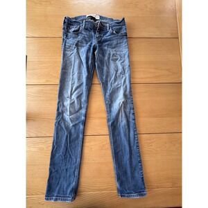 Hollister Low Rise Skinny Jeans Womens Size 1 Blue Denim Stretch Minimalist Y2K